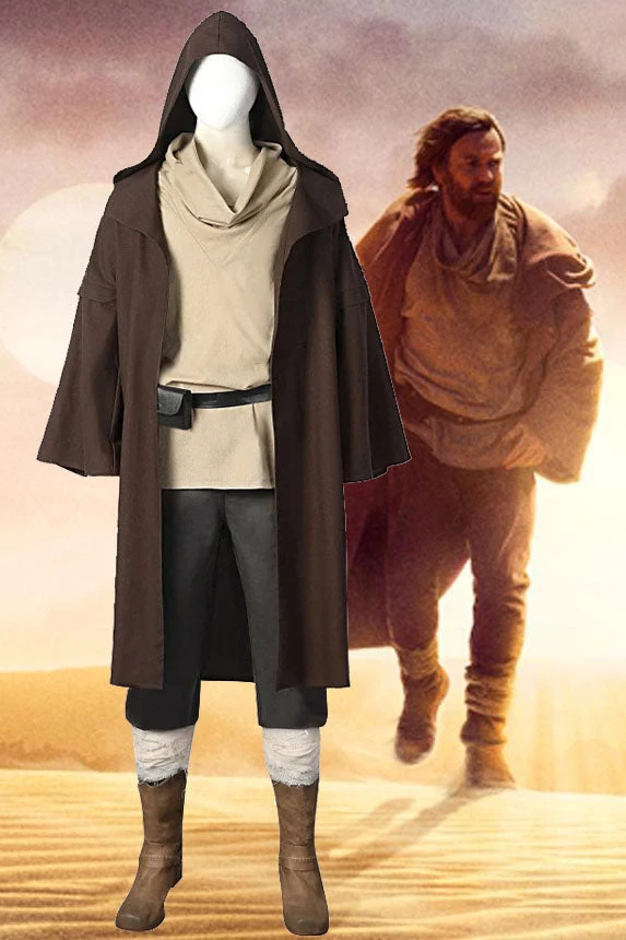 Hallowitch Costumes 2022 Obi-Wan Kenobi Costume Men's 3 Hallowitch Costumes 2022 Obi-Wan Kenobi Costume Men's