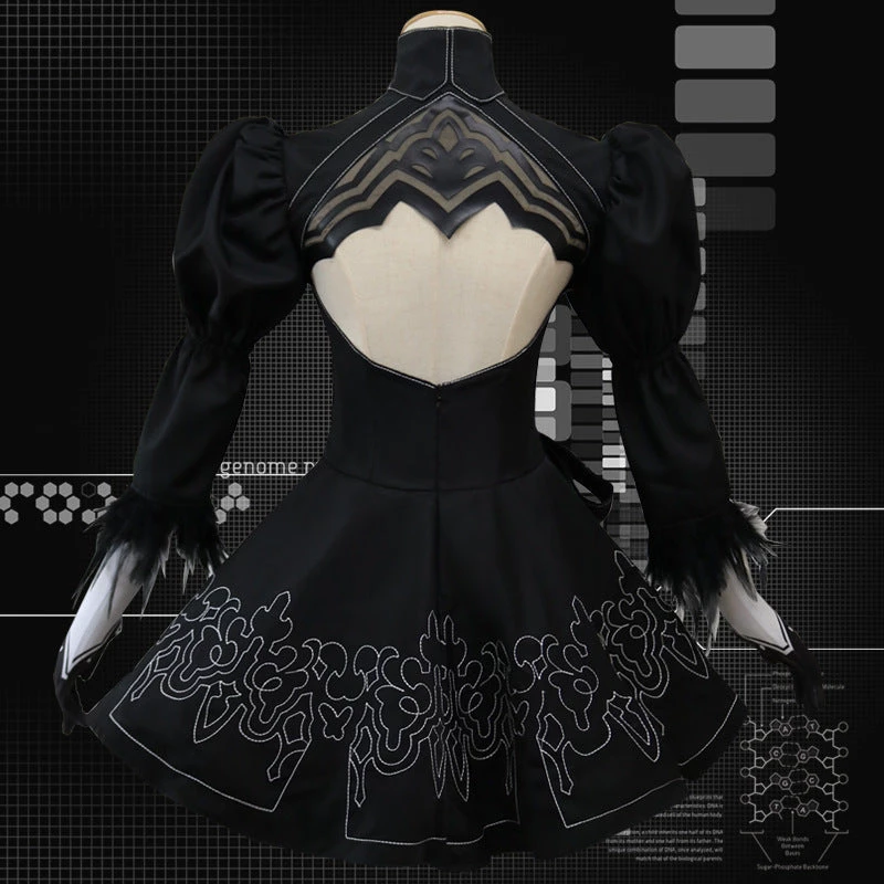 Hallowitch Costumes 2B Cosplay Costume. Nier Automata Dress Outfit 5 Hallowitch Costumes 2B Cosplay Costume. Nier Automata Dress Outfit