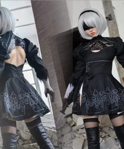 Hallowitch Costumes 2B Cosplay Costume. Nier Automata Dress Outfit 11 Hallowitch Costumes 2B Cosplay Costume. Nier Automata Dress Outfit