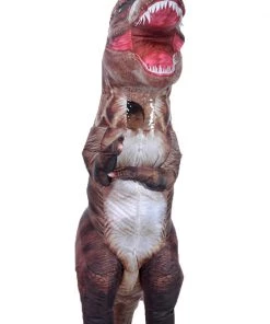 Hallowitch Costumes Adult Inflatable Brown Tyrannosaurus Costume Women's