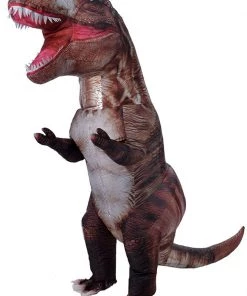 Hallowitch Costumes Adult Inflatable Brown Tyrannosaurus Costume Women's