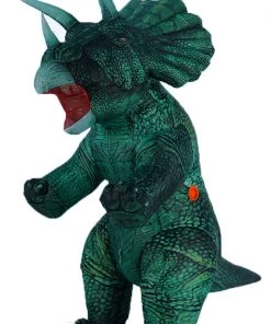 Hallowitch Costumes Women's Adult Inflatable Green Triceratops Costumes