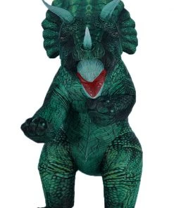 Hallowitch Costumes Women's Adult Inflatable Green Triceratops Costumes