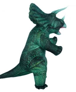 Hallowitch Costumes Women's Adult Inflatable Green Triceratops Costumes
