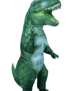 Hallowitch Costumes Adult Inflatable Green Tyrannosaurus Costume