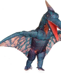 Hallowitch Costumes Women's Adult Inflatable Green Pterosaur Costume