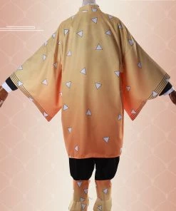 Hallowitch Costumes Zenitsu Agatsuma Cosplay Costume - Demon Slayer Kimetsu No Yaiba