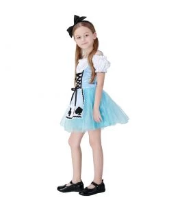 Hallowitch Costumes Girls' Kid's Alice In Wonderland Short Dress Costume