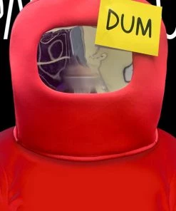 Hallowitch Costumes Boys' Among Us Helmet Costume With Dum Sticky Note Hat