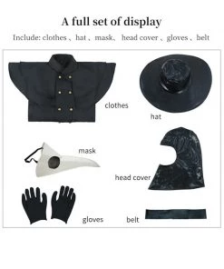 Hallowitch Costumes Men's Plague Doctor Steampunk Costumes For Adult