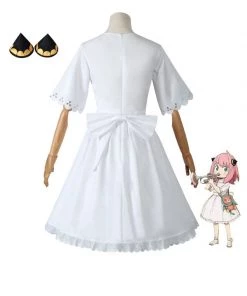 Hallowitch Costumes Anime Spy X Family Cosplay Anya Forger White Costume Girls'