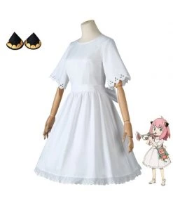 Hallowitch Costumes Anime Spy X Family Cosplay Anya Forger White Costume Girls'