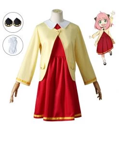 Hallowitch Costumes Anime Spy X Family Cosplay Anya Forger Dress Costume Girls'