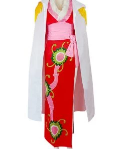 Hallowitch Costumes One Piece Boa Hancock Dress Cosplay Costume Red