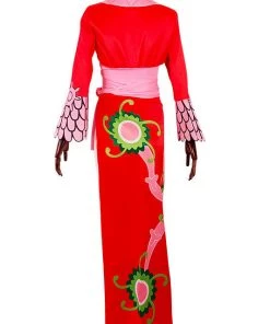 Hallowitch Costumes One Piece Boa Hancock Dress Cosplay Costume Red