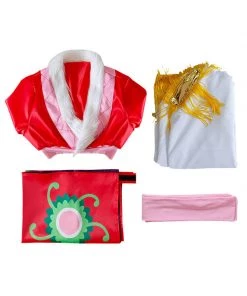 Hallowitch Costumes One Piece Boa Hancock Dress Cosplay Costume Red
