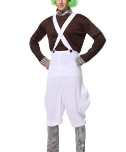 Hallowitch Costumes Oompa Loompa Costume. Charlie And The Chocolate Factory Men's
