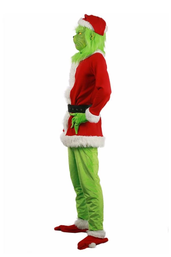 Hallowitch Costumes Men's Grinch Santa Costume For Men 4 Hallowitch Costumes Men's Grinch Santa Costume For Men