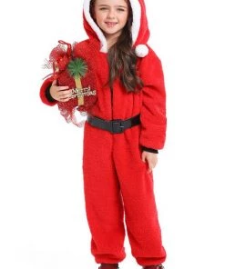 Hallowitch Costumes Christmas Onesie Costume For Kids-Red