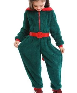 Hallowitch Costumes Christmas Onesie Costume For Adults- Green Girls'