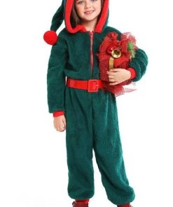 Hallowitch Costumes Girls' Christmas Onesie Costume For Kids- Green