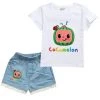 Hallowitch Costumes Cocomelon T Shirt Shorts Outfit For Summer Girls'
