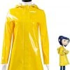 Hallowitch Costumes Coraline Jones Cosplay Yellow Coat Costume