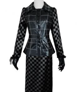 Hallowitch Costumes Adults' Cruella De Vil Costume Black Leather Suit