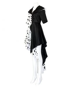 Hallowitch Costumes Adults' Cruella De Vil Costume Black White Dress