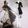 Hallowitch Costumes Adults' Cruella De Vil Costume Black White Dress