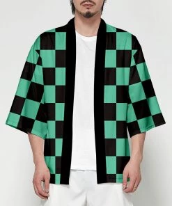 Hallowitch Costumes Tanjiro Kamado Kimono And Shorts Demon Slayer Costume