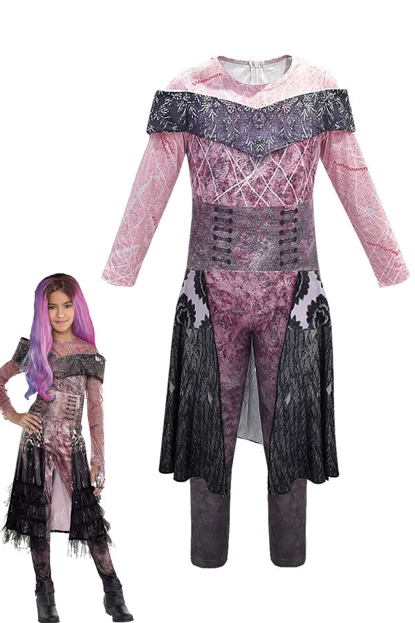 Hallowitch Costumes Descendants 3 Mal Pink Costume For Kids 3 Hallowitch Costumes Descendants 3 Mal Pink Costume For Kids