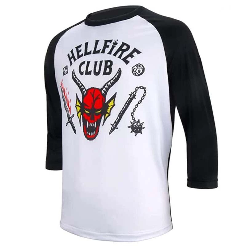 Hallowitch Costumes Boys' Dustin Hellfire Club T Shirt, Shirt Costume. Stranger Things 4. 8 Hallowitch Costumes Boys' Dustin Hellfire Club T Shirt, Shirt Costume. Stranger Things 4.