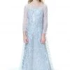 Hallowitch Costumes Frozen Elsa White Long Sequin Dress With Cape For Toddler And Girls Girls'
