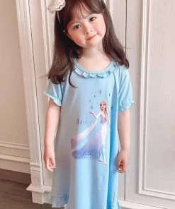 Hallowitch Costumes Girls' Frozen Elsa Nightgown Pajama For Kids Girls
