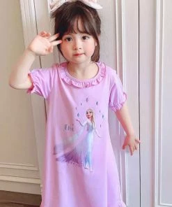 Hallowitch Costumes Girls' Frozen Elsa Nightgown Pajama For Kids Girls