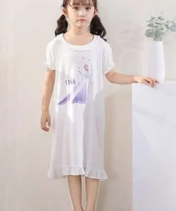 Hallowitch Costumes Girls' Frozen Elsa Nightgown Pajama For Kids Girls