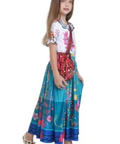 Hallowitch Costumes Mirabel Costume For Girls. Encanto Kids Costume. Free Bag