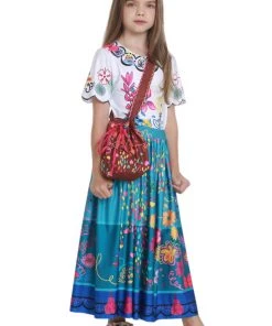 Hallowitch Costumes Mirabel Costume For Girls. Encanto Kids Costume. Free Bag