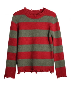Hallowitch Costumes Adult Freddy Krueger Halloween Costume, Sweater, Mask, Gloves, Claws