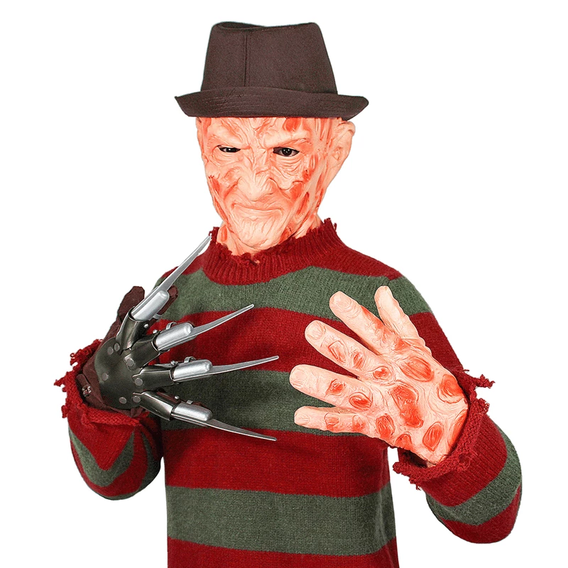 Hallowitch Costumes Adult Freddy Krueger Halloween Costume, Sweater, Mask, Gloves, Claws 3 Hallowitch Costumes Adult Freddy Krueger Halloween Costume, Sweater, Mask, Gloves, Claws