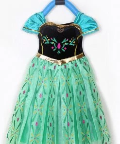 Hallowitch Costumes Girls' Frozen 1 Anna Dress For Kids Short Sleeve