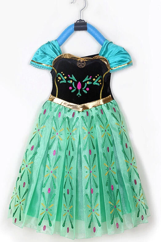 Hallowitch Costumes Girls' Frozen 1 Anna Dress For Kids Short Sleeve 3 Hallowitch Costumes Girls' Frozen 1 Anna Dress For Kids Short Sleeve