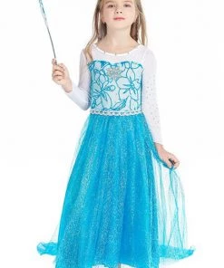 Hallowitch Costumes Frozen Elsa Dress For Kids Girls