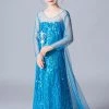 Hallowitch Costumes Frozen Elsa Long Dress With Sequins And Trail For Girls 2 Hallowitch Costumes Frozen Elsa Long Dress With Sequins And Trail For Girls