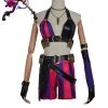 Hallowitch Costumes League Of Legends LOL Loose Cannon Jinx Outfits Costume 2 Hallowitch Costumes League Of Legends LOL Loose Cannon Jinx Outfits Costume