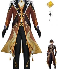 Hallowitch Costumes Men's Genshin Impact Zhongli Cosplay Costumes