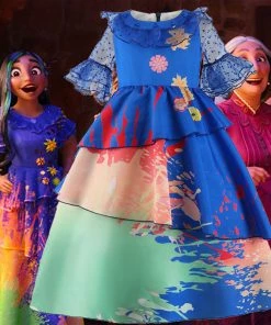 Hallowitch Costumes Girls Encanto Isabela Dress Costume Blue 8 Hallowitch Costumes Girls Encanto Isabela Dress Costume Blue