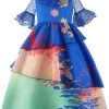 Hallowitch Costumes Girls Encanto Isabela Dress Costume Blue