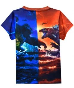 Hallowitch Costumes Godzilla Vs Kong T-Shirt For Boys Kids Boys'